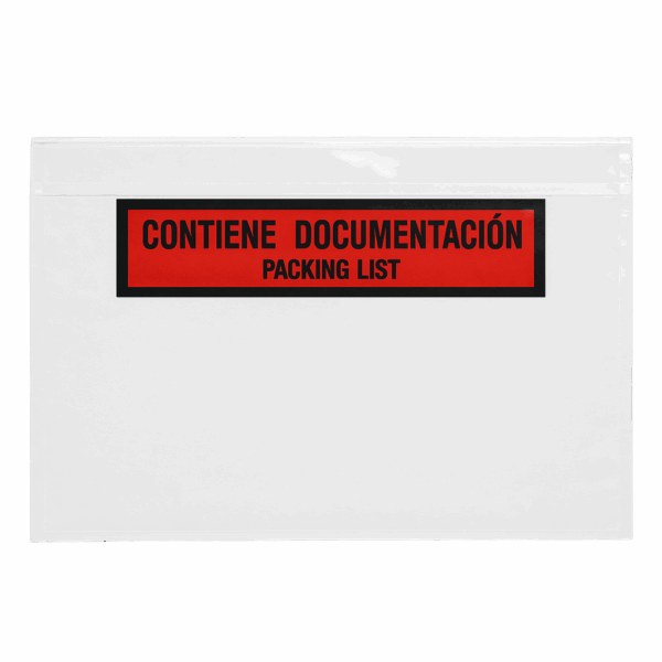 Sobre portadocumentos para packing list